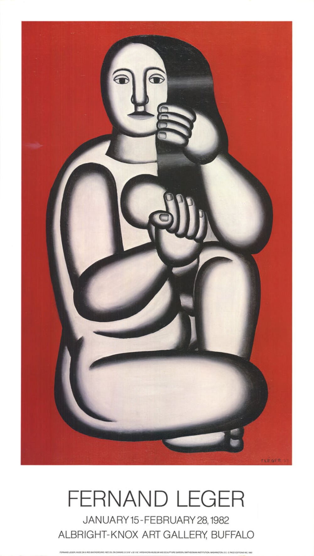 Nude on a Red Background by Fernand Leger