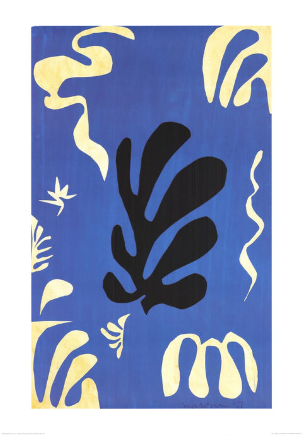 Composition Fond Bleu by Henri Matisse