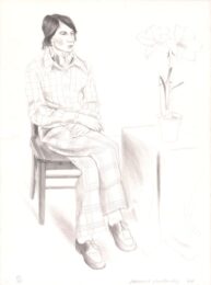 Yves Marie with Flowers, 1974 – Signed by David Hockney at Dovehouse Contemporary