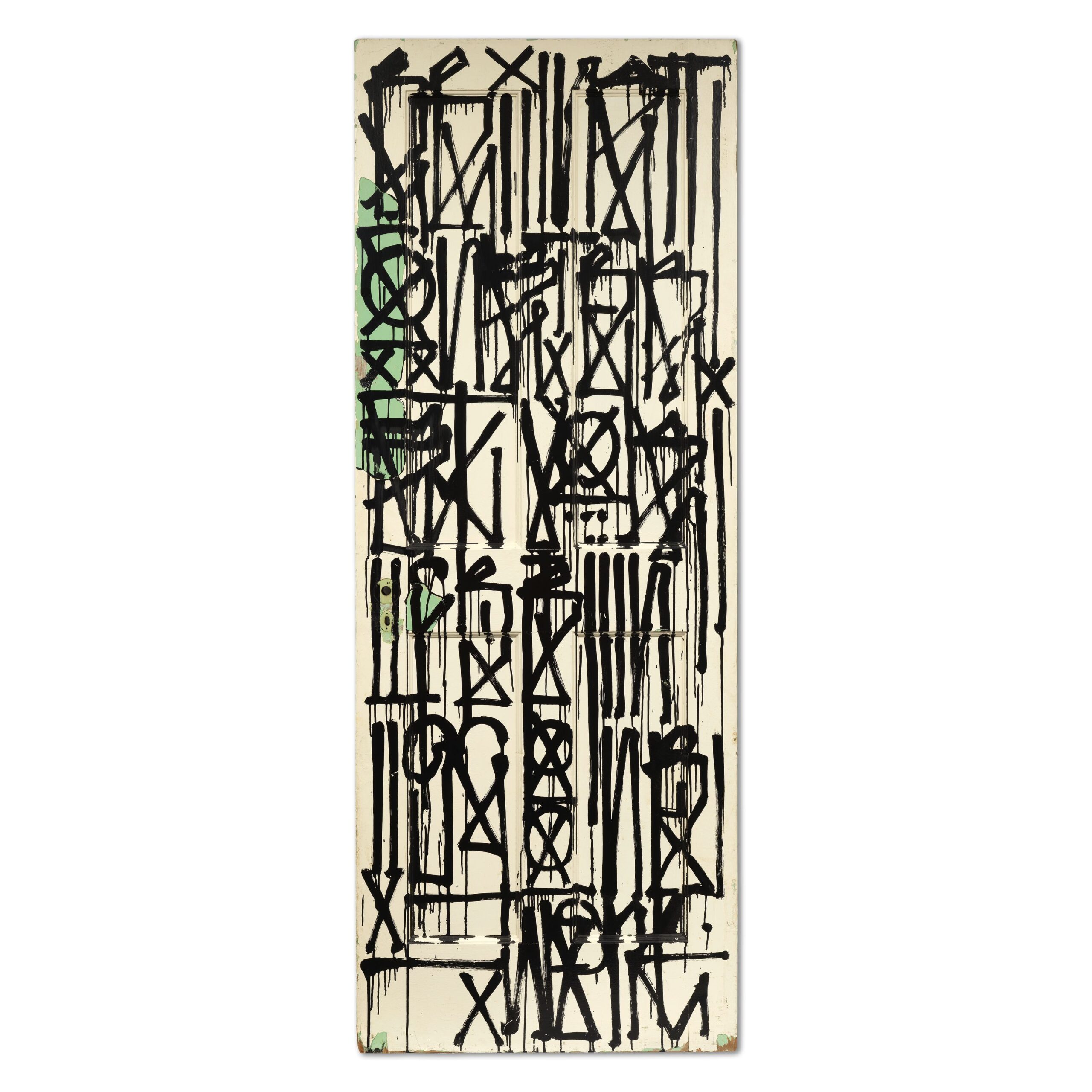 Retna – Acrylic on found door by Retna