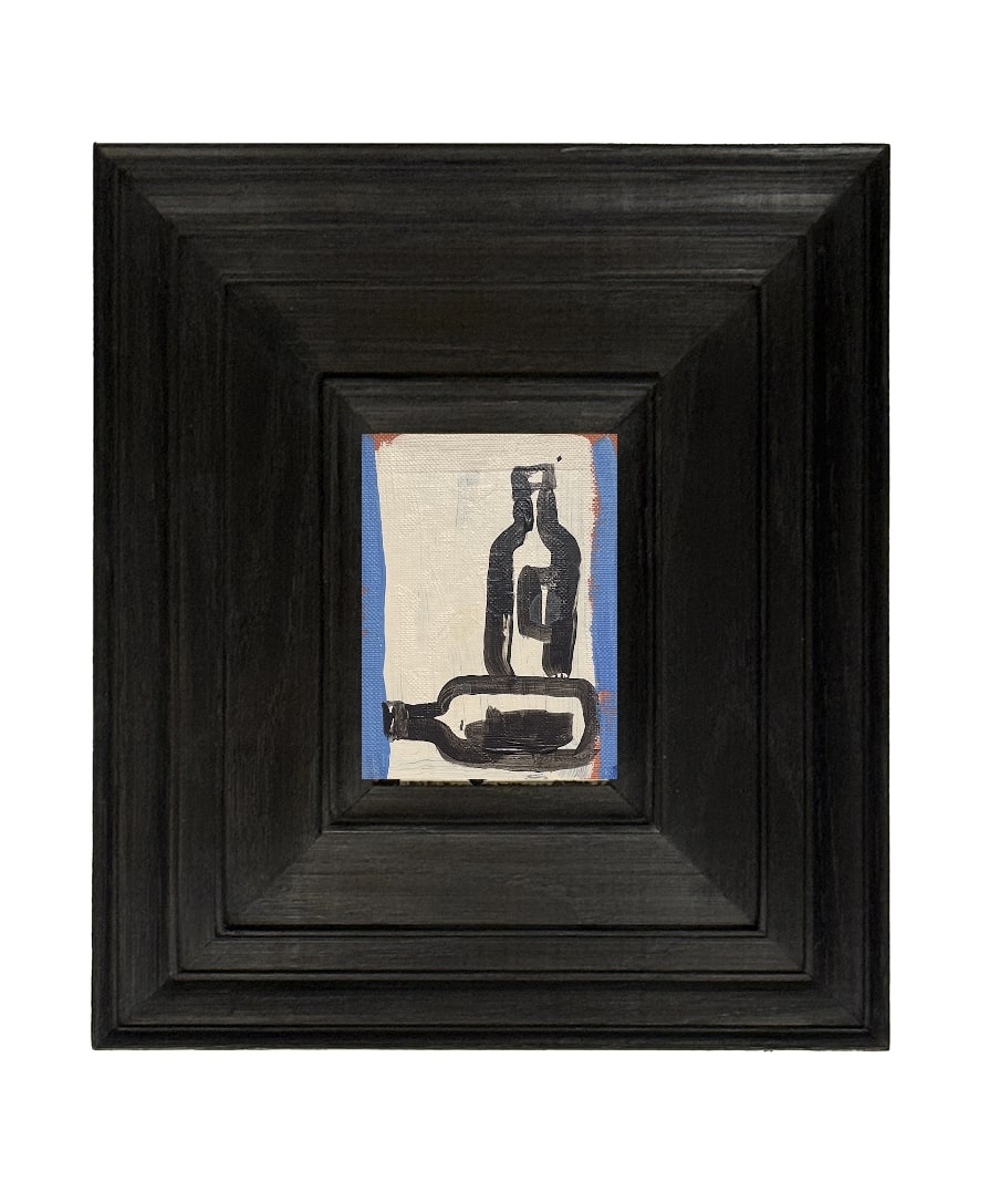 Untitled (still life with bottles) by Billy Childish
