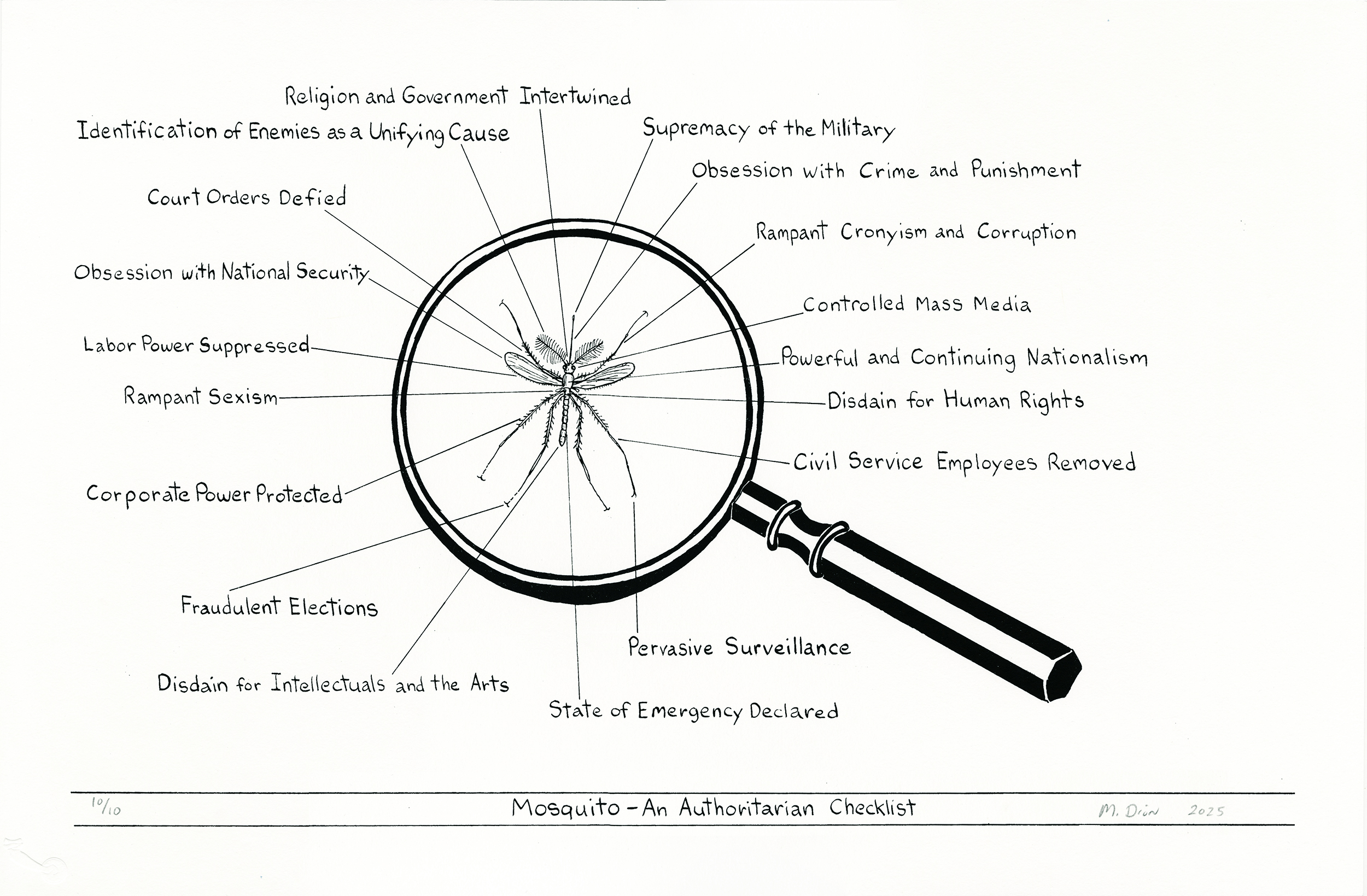 Mosquito – An Authoritarian Checklist by Mark Dion
