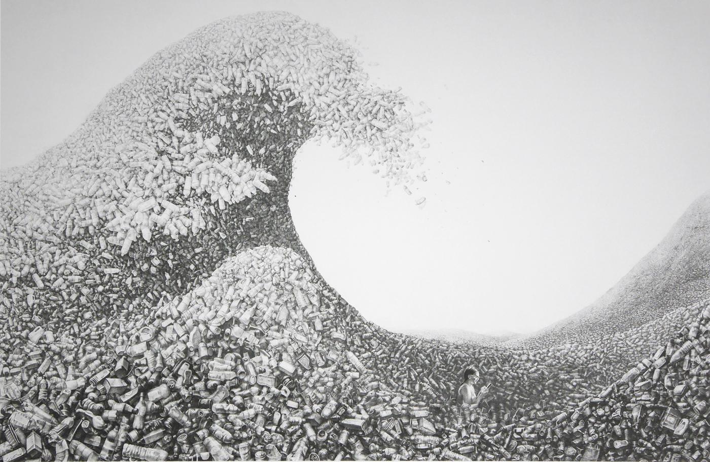 Personal Effects (The Great Wave) by Laurie Lipton