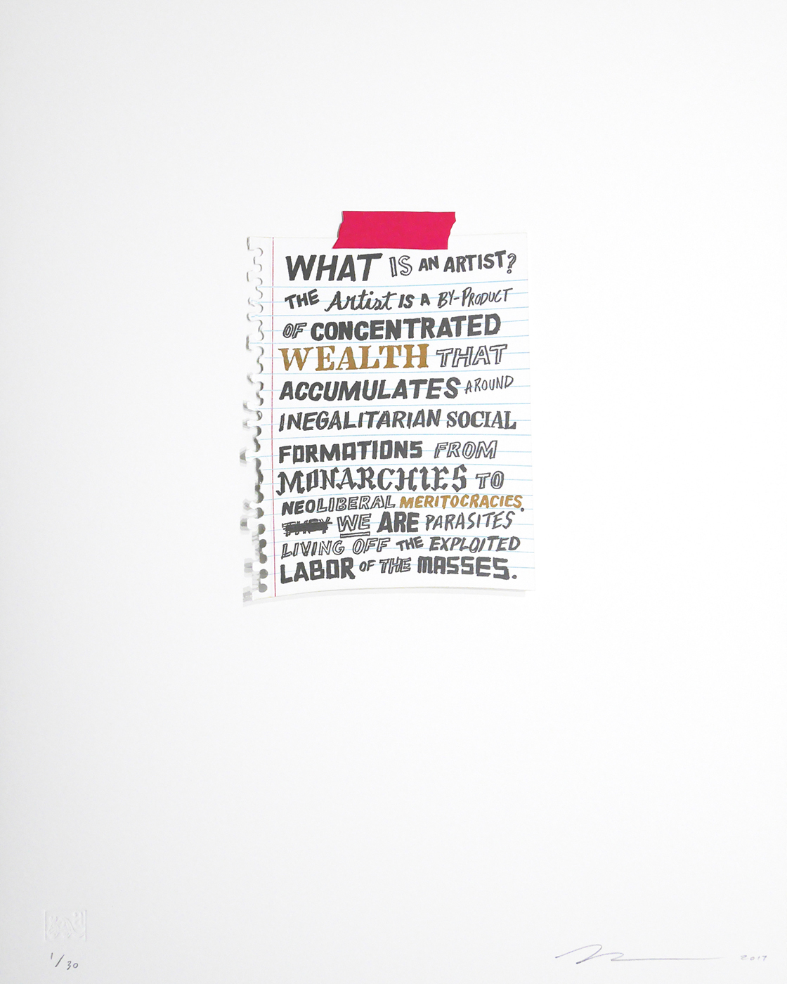 What is an Artist? by William Powhida