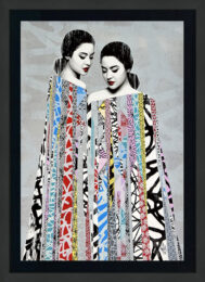 Dyad (framed hand signed screen print) by Hush at GallArt.com