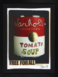 Warhol Soup (unique hand signed polaroid with collage) by Peter Tunney at GallArt.com