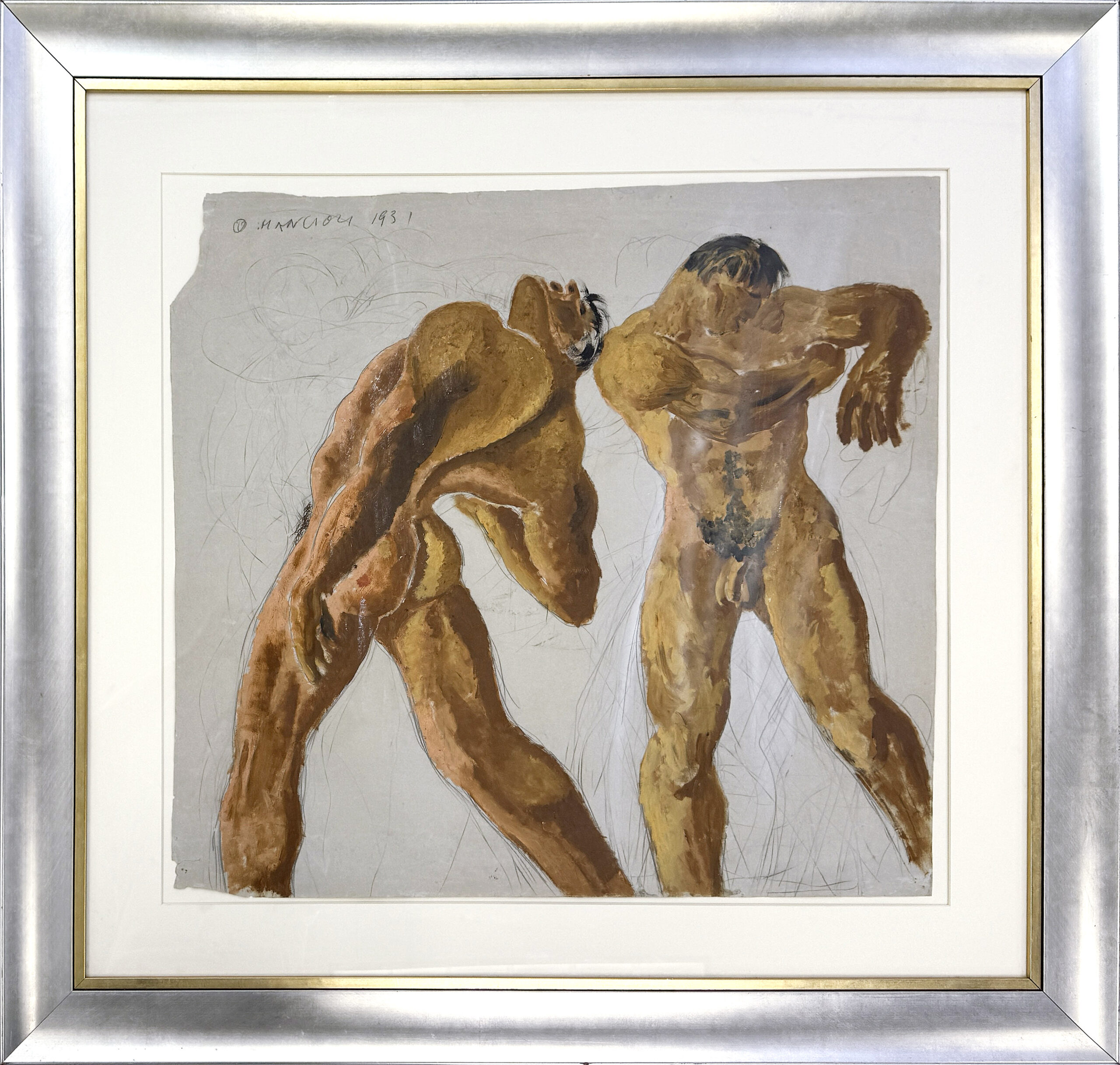 Virility (framed original painting) by Ottorino Mancioli