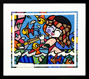 Neptune’s Daughter (framed hand signed embellished screen print) by Romero Britto at GallArt.com