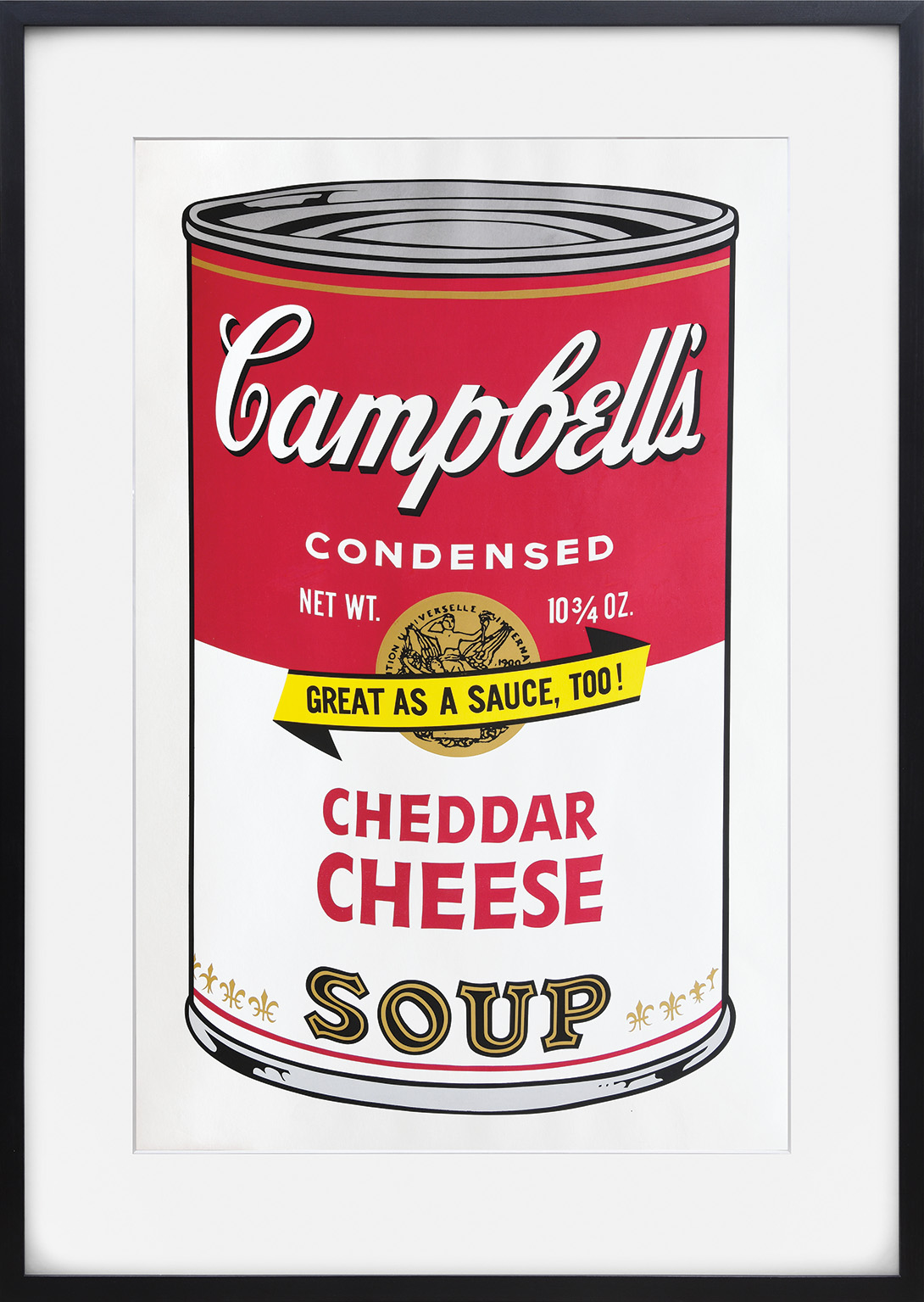 Campbell’s Soup Can: Cheddar Cheese. by Andy Warhol