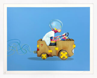Driven (unique hand finished screen print) by Flog at GallArt.com