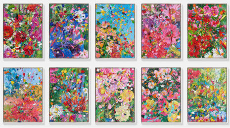 Damien Hirst Large Hidden Gardens Oil Painting by Damien Hirst at Clifton Gallery