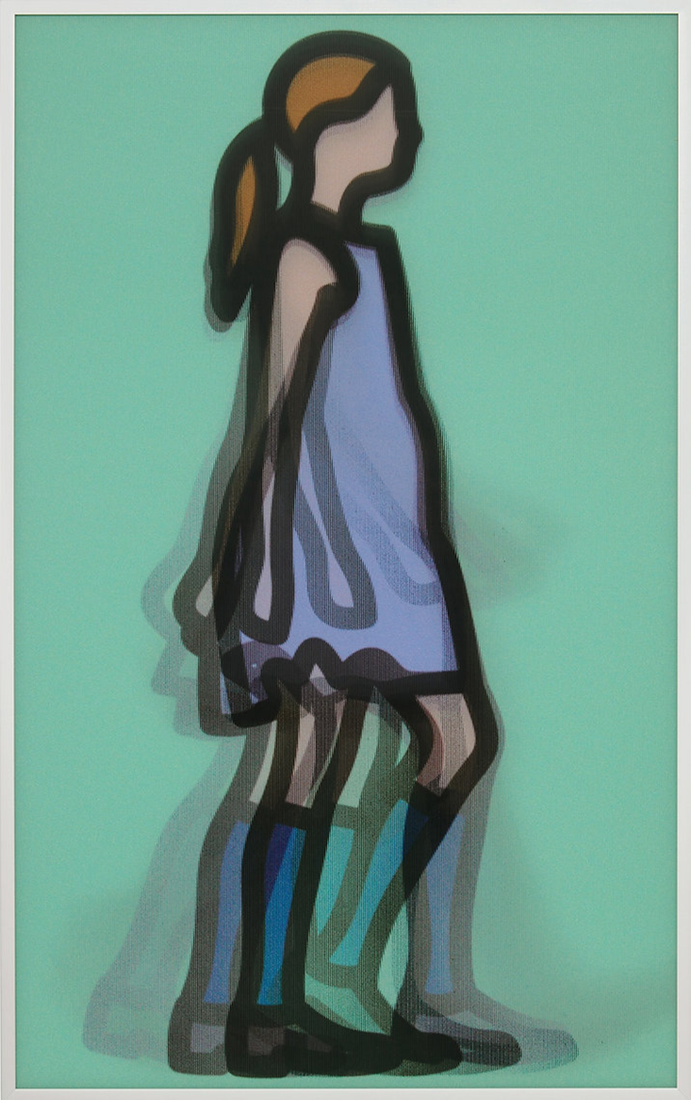 Julian Opie Esther Framed Lenticular by Julian Opie
