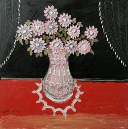 Fred Yates Red and Black Oil Painting by Fred Yates at Clifton Gallery