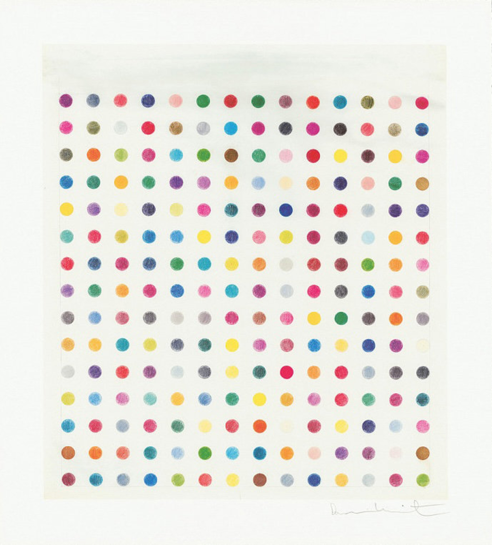 Damien Hirst Untitled B Spot Drawing by Damien Hirst