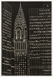 Chrysler Building Flanked by High Rise Buildings, II by Yvonne Jacquette at Mary Ryan Gallery