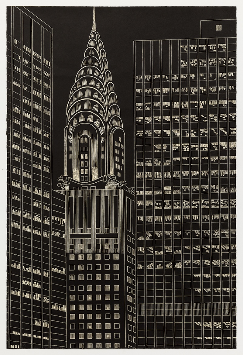 Chrysler Building Flanked by High Rise Buildings, II by Yvonne Jacquette