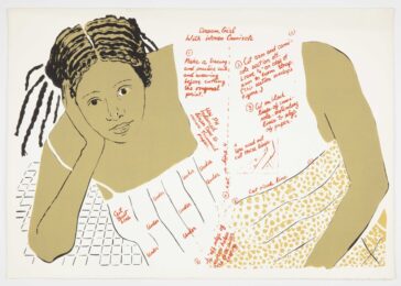 Dream Girl with Woven Camisole by Emma Amos at Mary Ryan Gallery