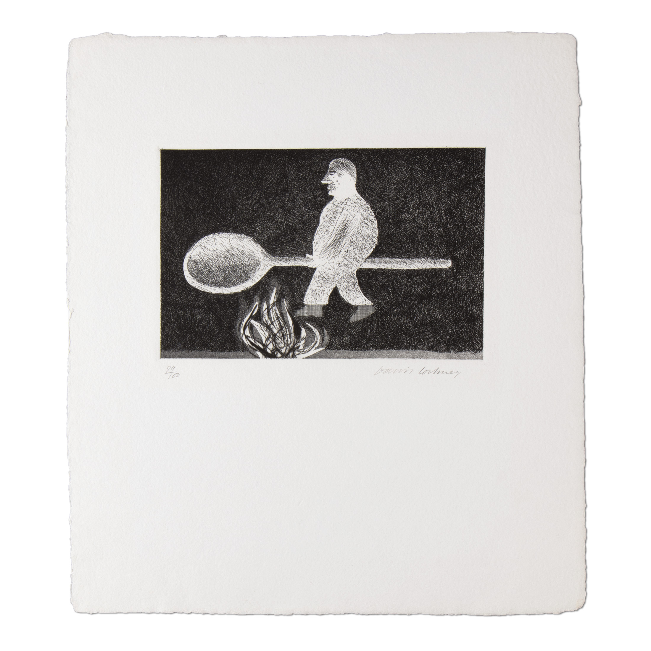 Riding Around on a Cooking Spoon by David Hockney