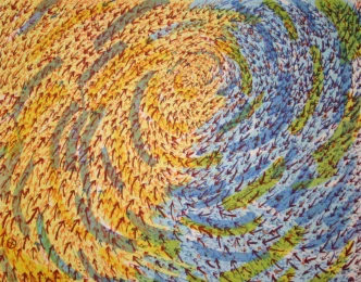 Katrina Footprint by Howardena Pindell at Brandywine Workshop and Archives