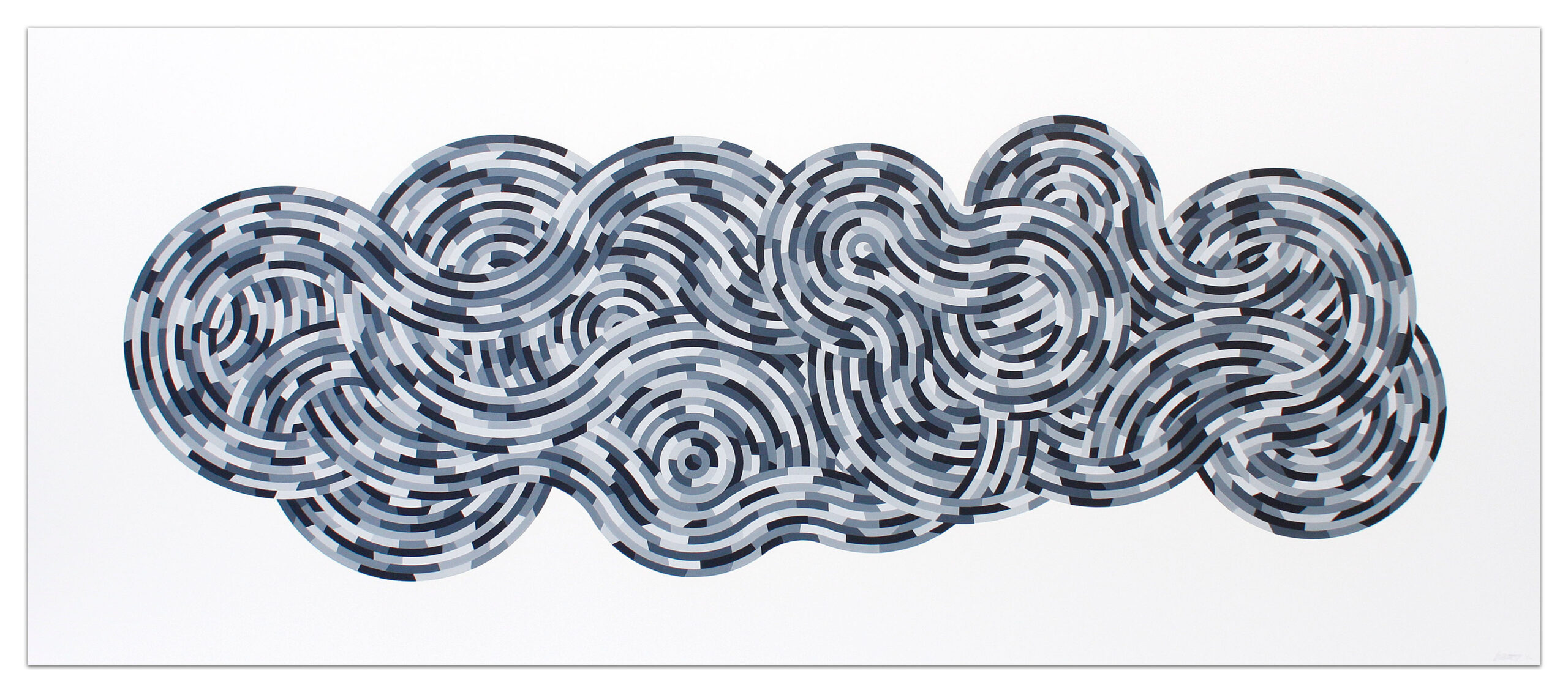 Whirls and Twirls (black) by Sol LeWitt