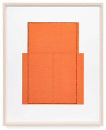 Rectangle With 3 Rectangles (Orange) by Robert Mangold at Krakow Witkin Gallery