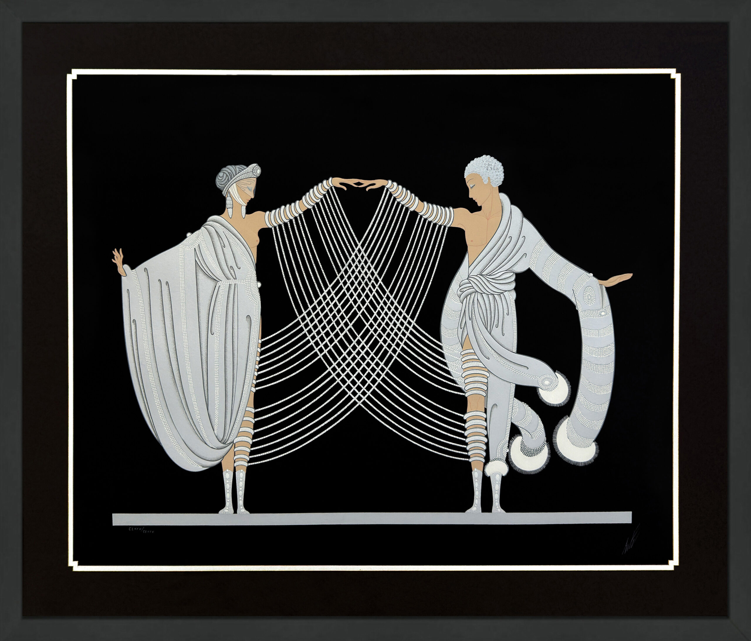 Marriage Dance (framed signed foil stamped embossed serigraph) by Erte