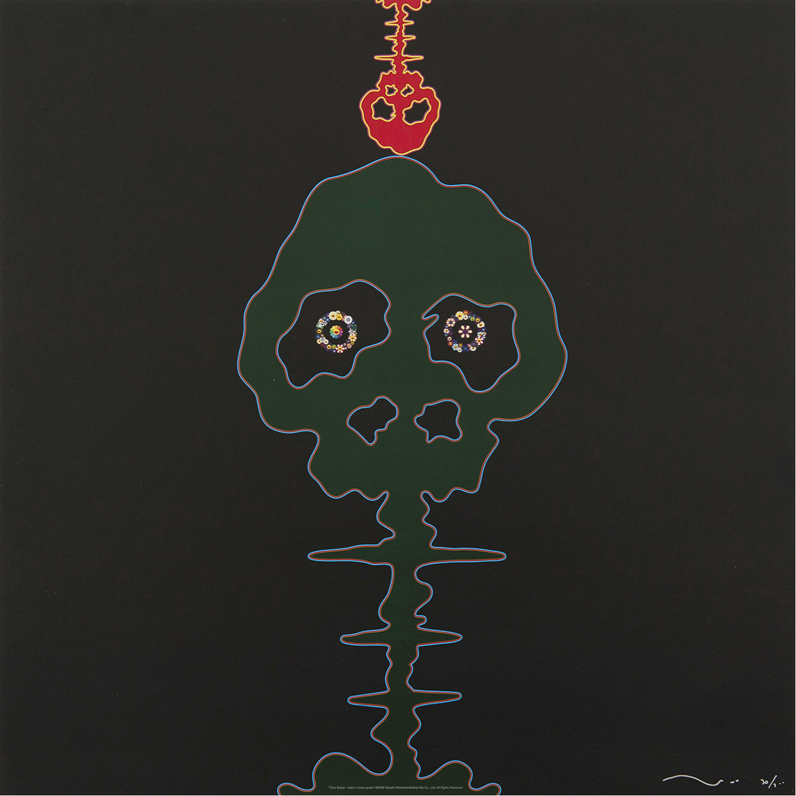 Time Bokan – Black & Moss Green by Takashi Murakami