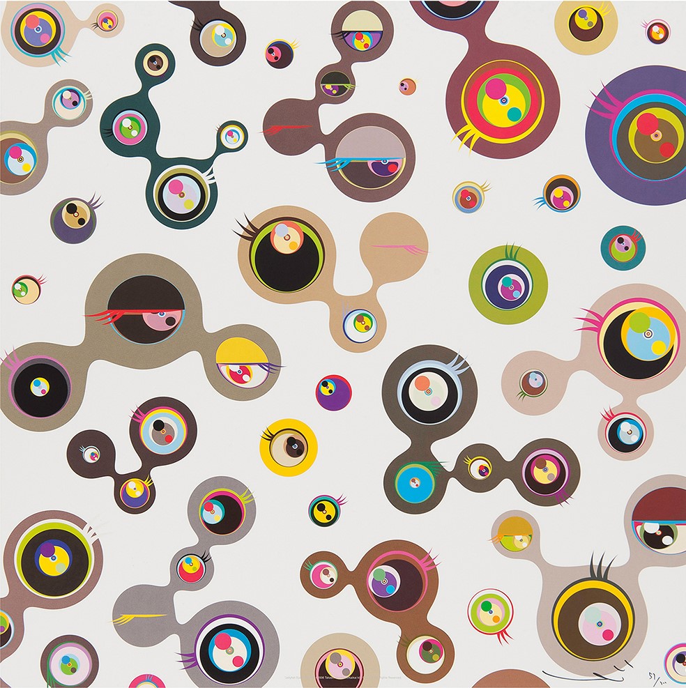 Jellyfish Eyes – White 4 by Takashi Murakami