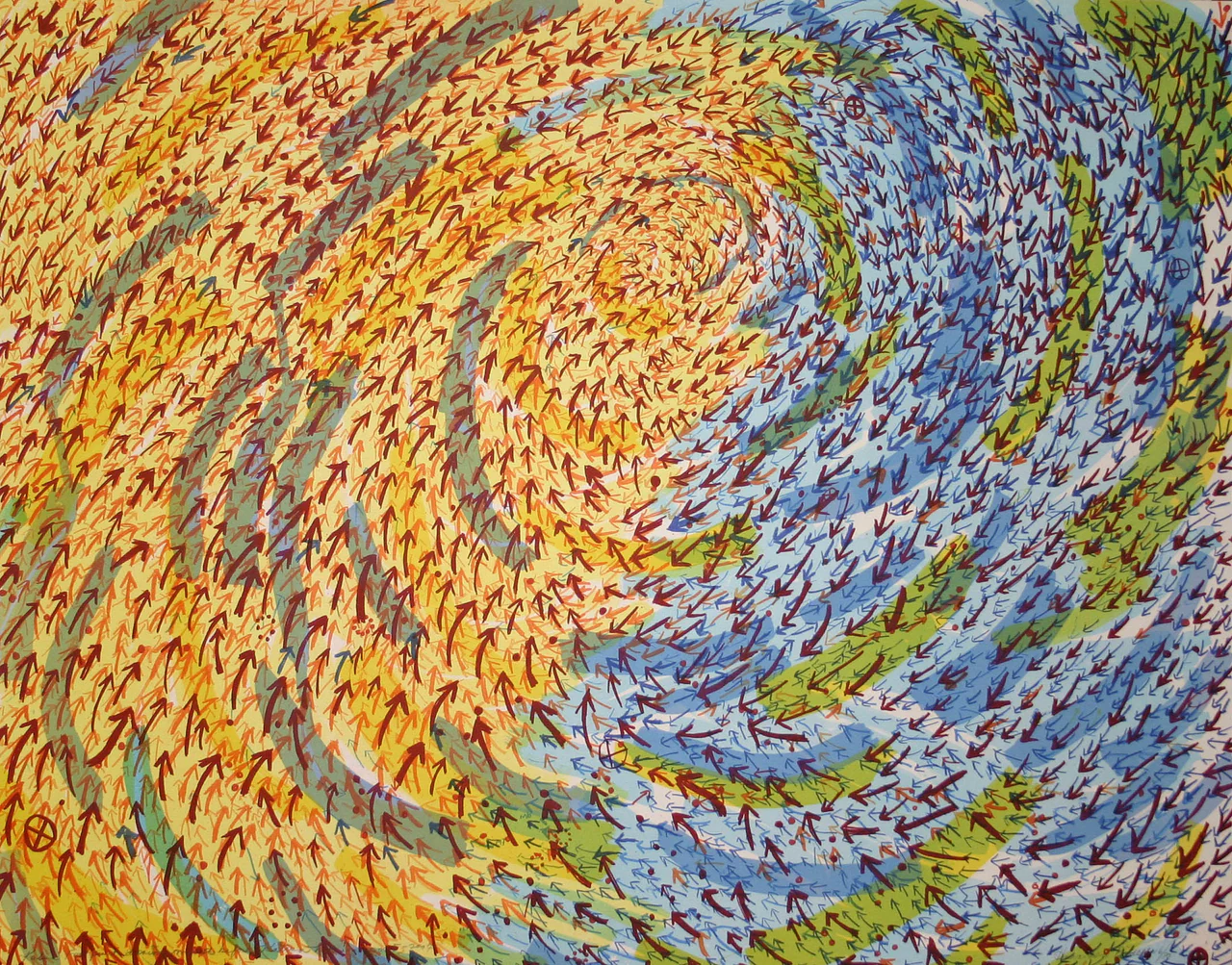 Katrina Footprint by Howardena Pindell