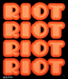 RIOT (Orange), rare large hand signed screen print by Eine at GallArt.com
