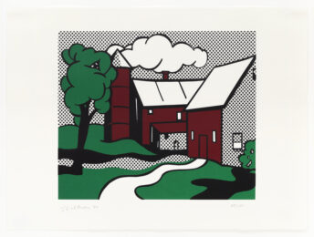 Red Barn by Roy Lichtenstein at Mary Ryan Gallery