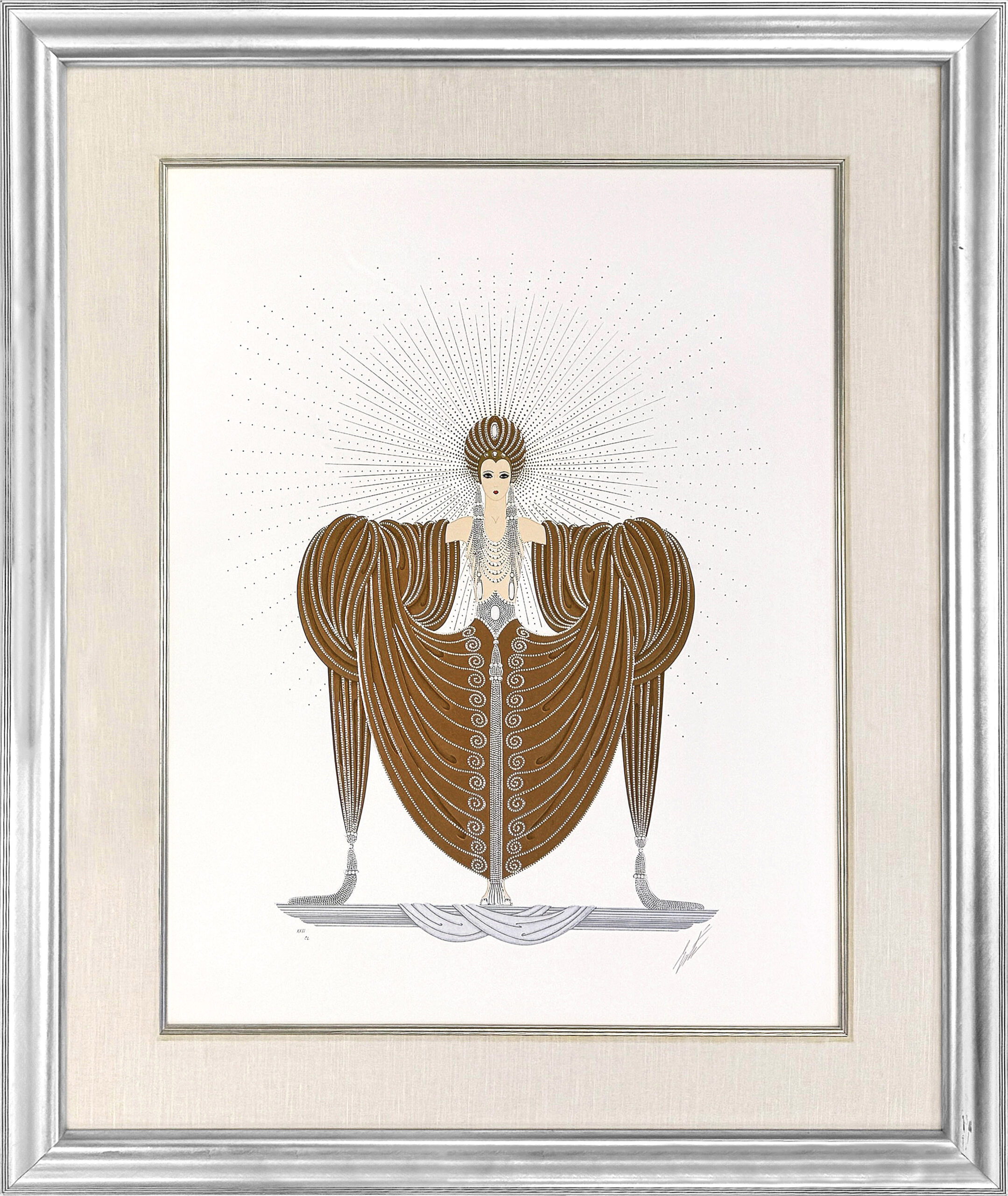 Radiance (large hand signed foil stamped embossed serigraph) by Erte