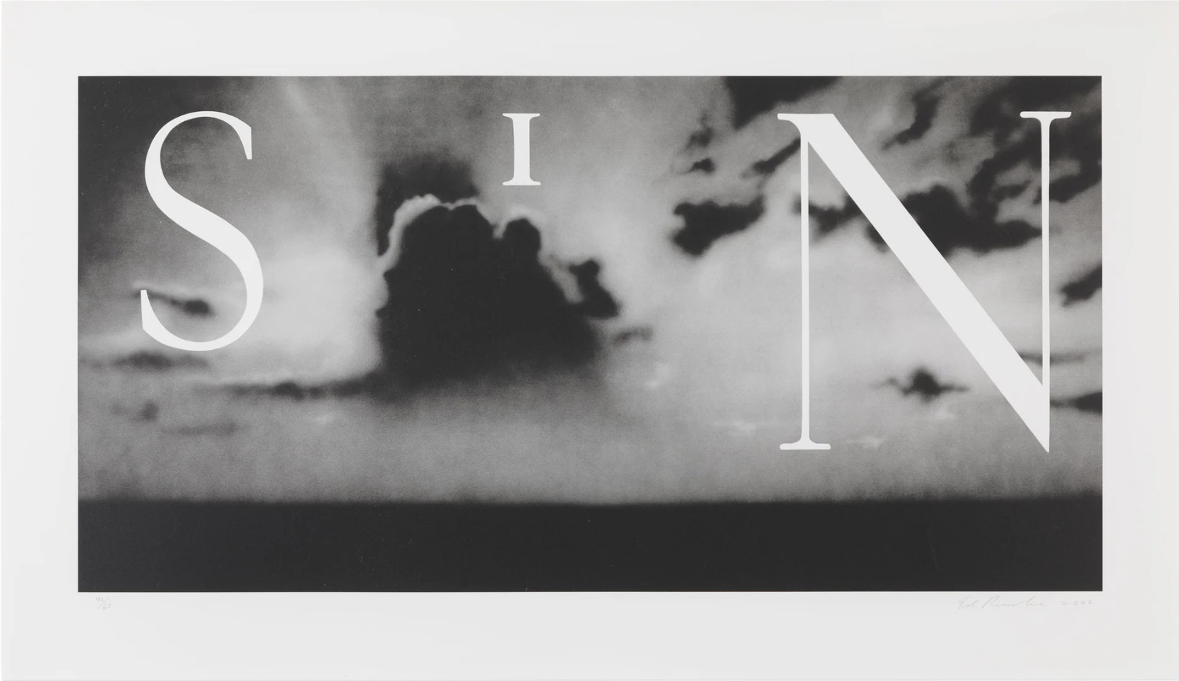 Sin – Without by Ed Ruscha