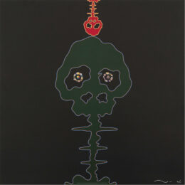 Time Bokan – Black & Moss Green by Takashi Murakami at Galerie Raphael