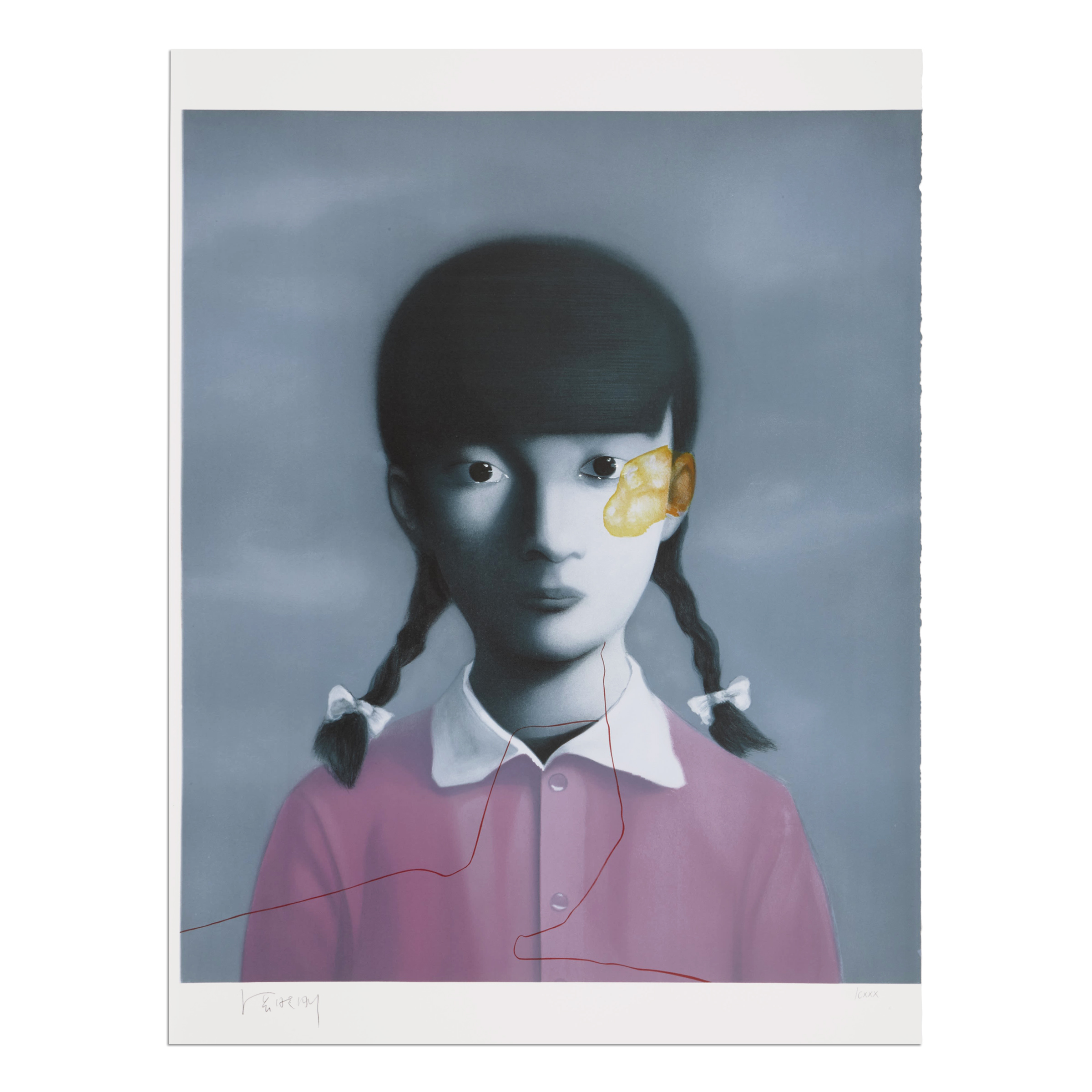 Filette en Violette by Zhang Xiaogang