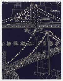 Two Bridges III by Yvonne Jacquette at Mary Ryan Gallery