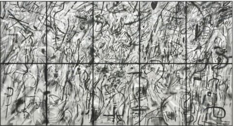 Treatises on the Executed, (from Robin’s Intimacy) by Julie Mehretu at Gemini G.E.L. at Joni Moisant Weyl