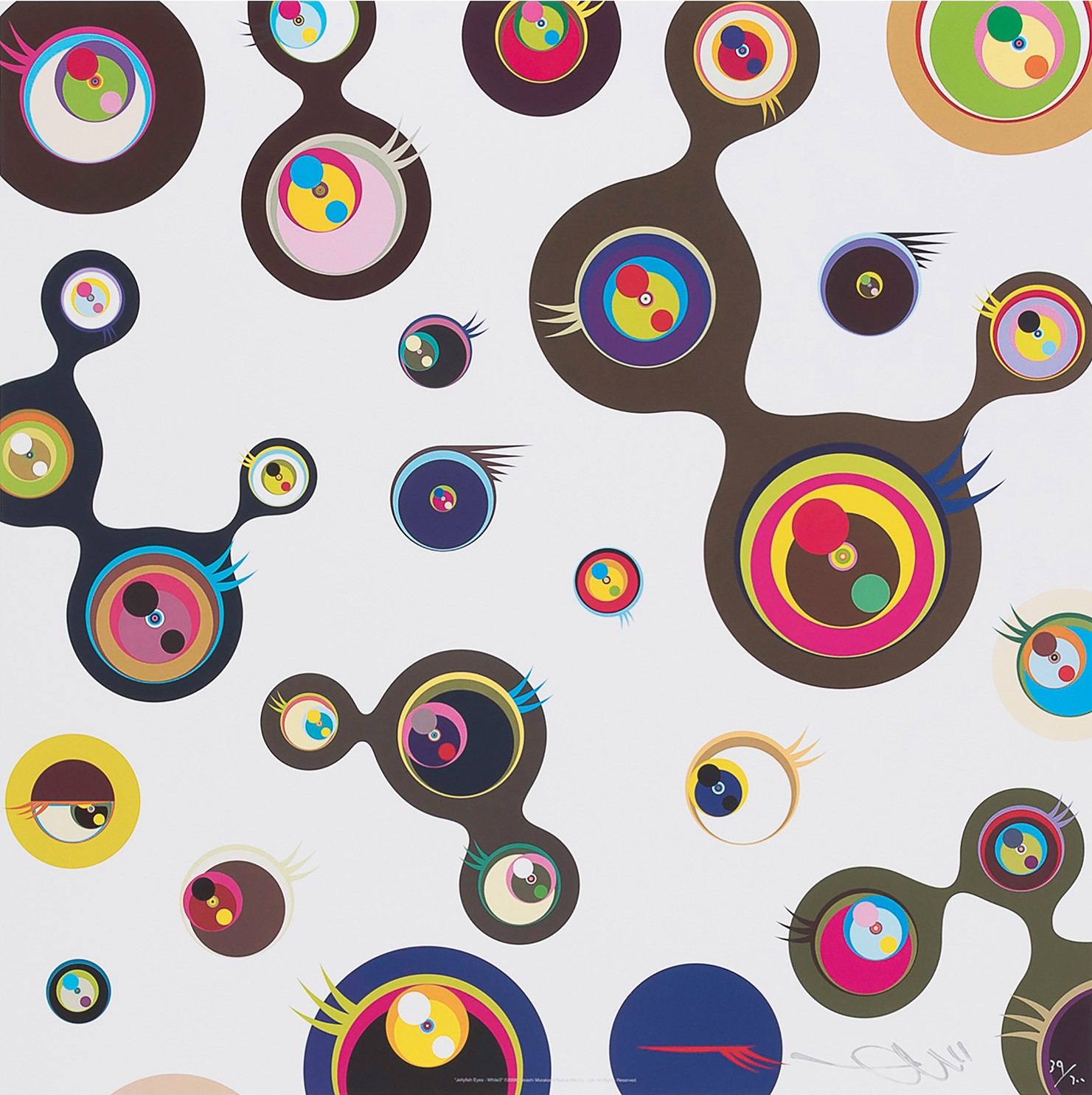 Jellyfish Eyes – White 4 by Takashi Murakami