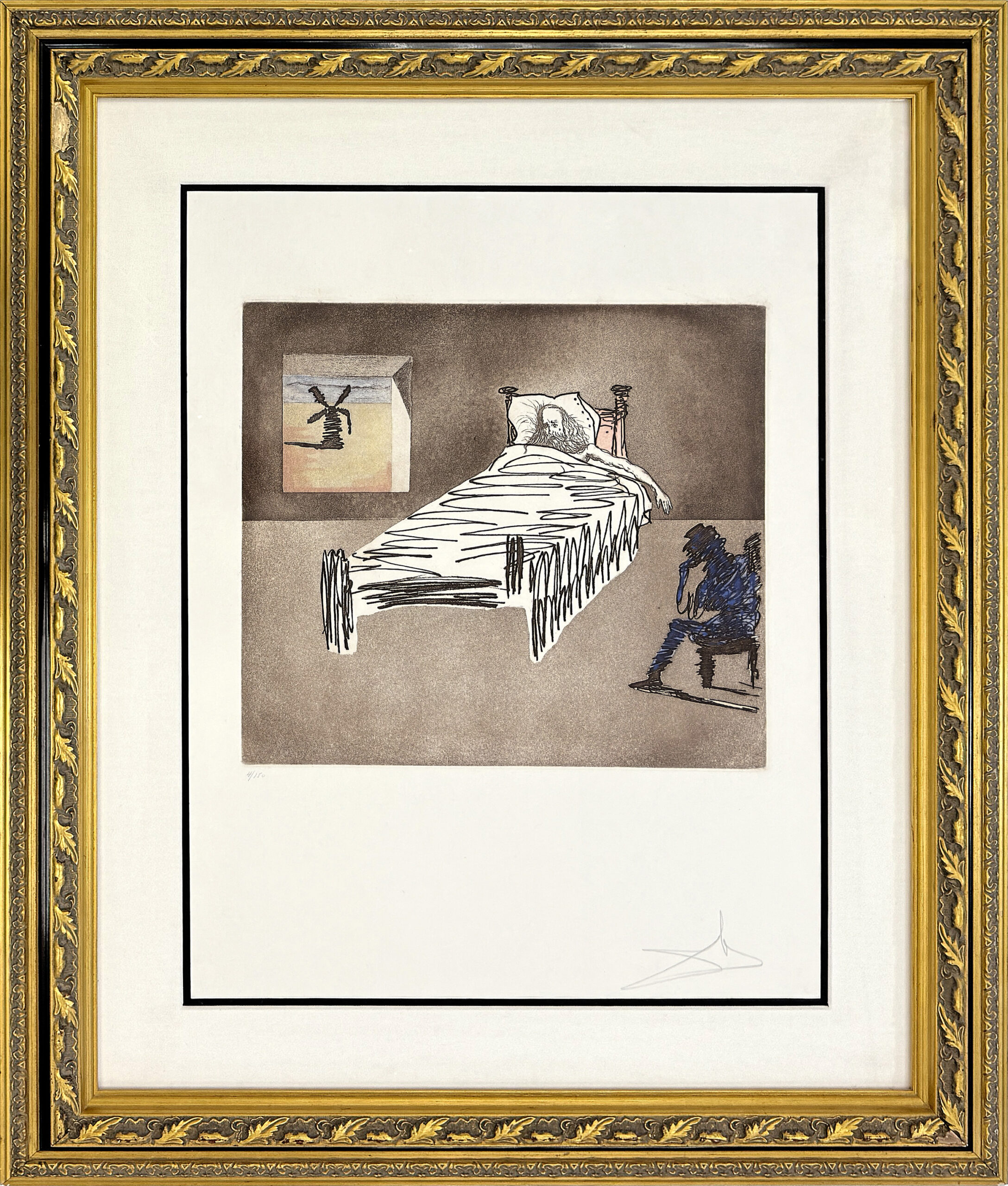 Le Legacy (rare hand signed aquatint etching on Japon paper) by Salvador Dalí