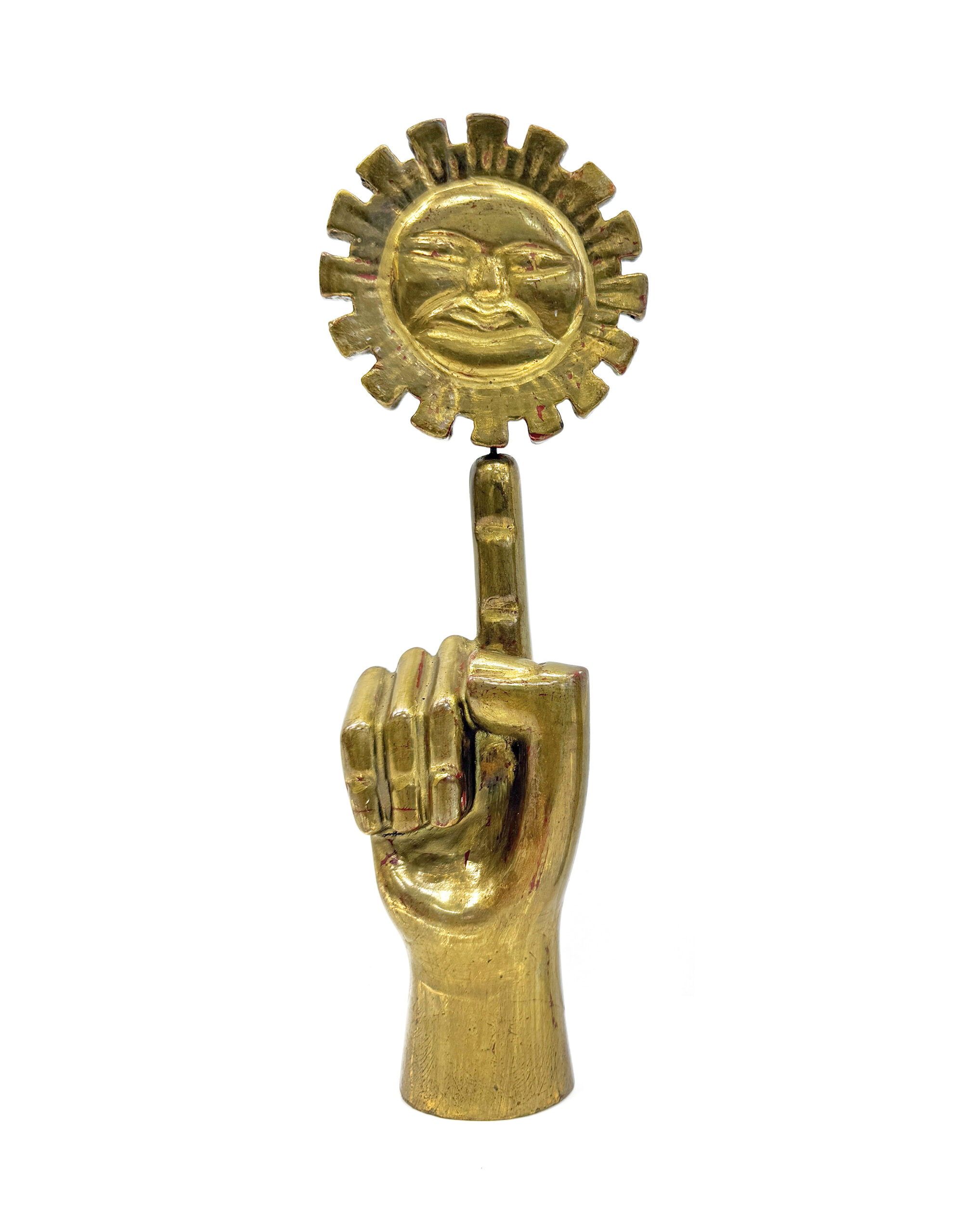 Mano Sol (rare giltwood sculpture) by Pedro Friedeberg