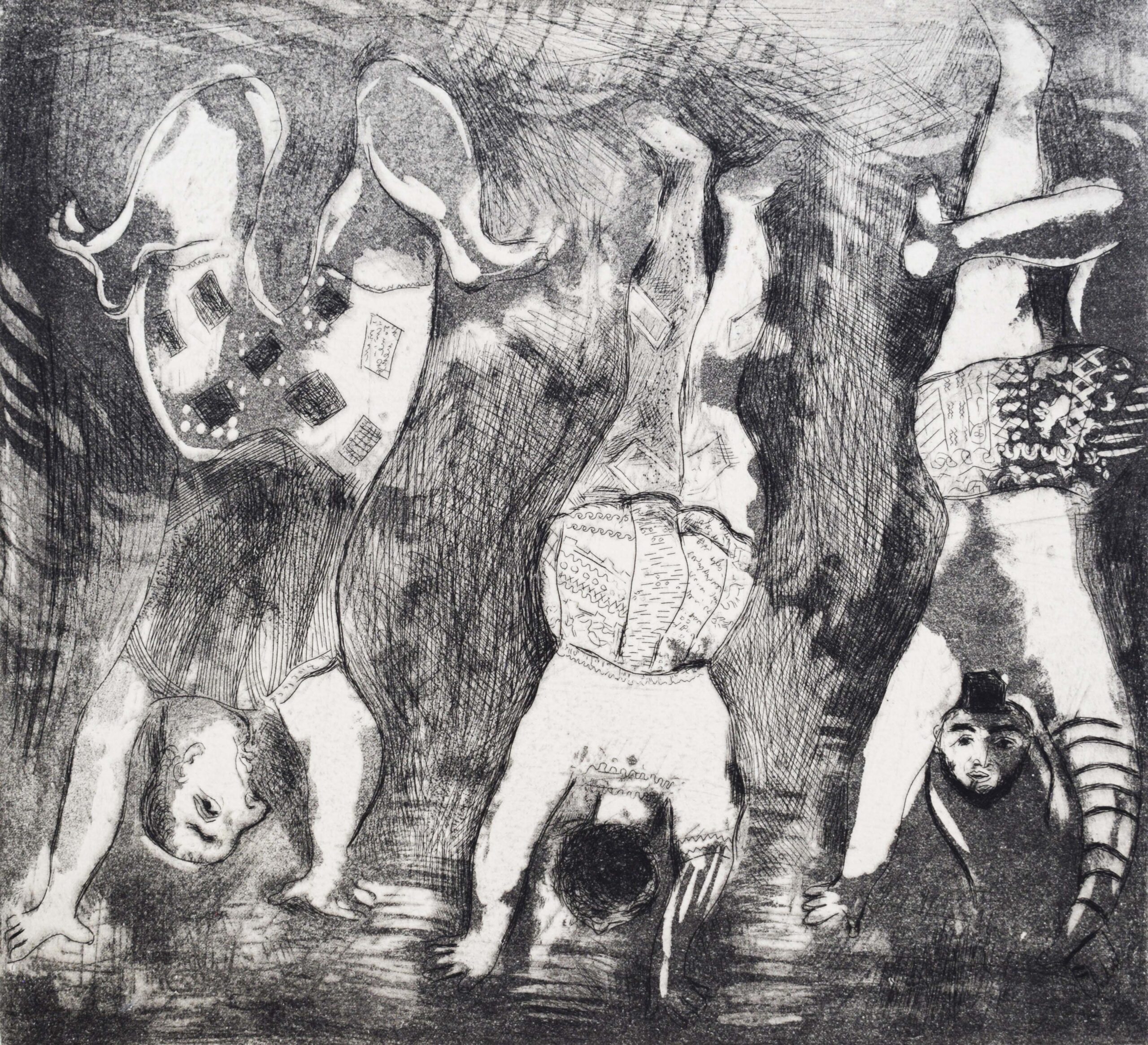Three Acrobats by Marc Chagall