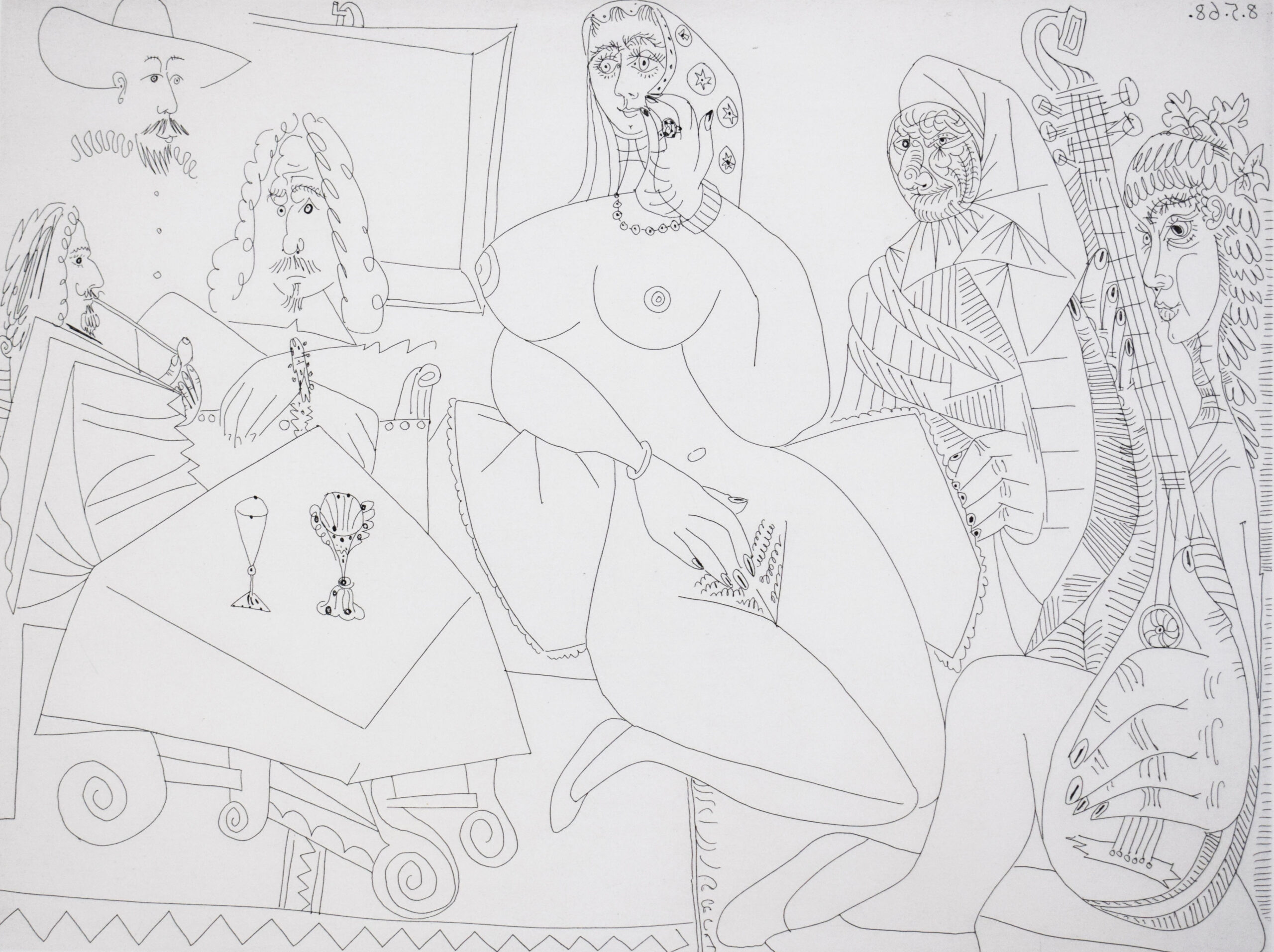 Discussing Music at Celestine’s, from: Series 347 by Pablo Picasso
