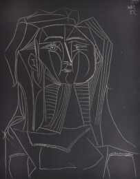 Head on a Black Background by Pablo Picasso at Gilden's Art Gallery