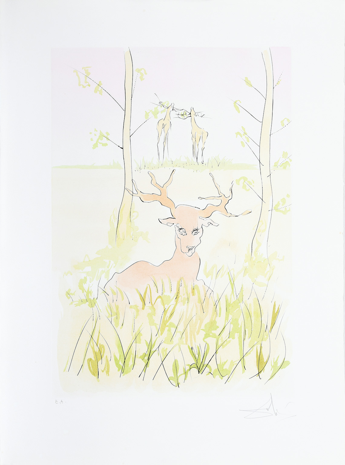 Le Cerf Malade. (The Sick Stag.) by Salvador Dalí