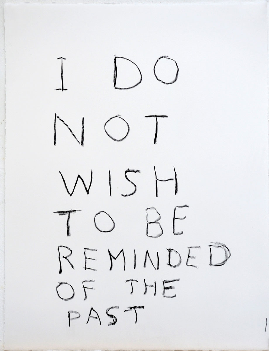 I Do Not Wish To Be Reminded Of The Past by David Shrigley