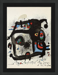 Homenatge a Joan Prats, Mourlot 852 (hand signed lithograph) by Joan Miro at GallArt.com
