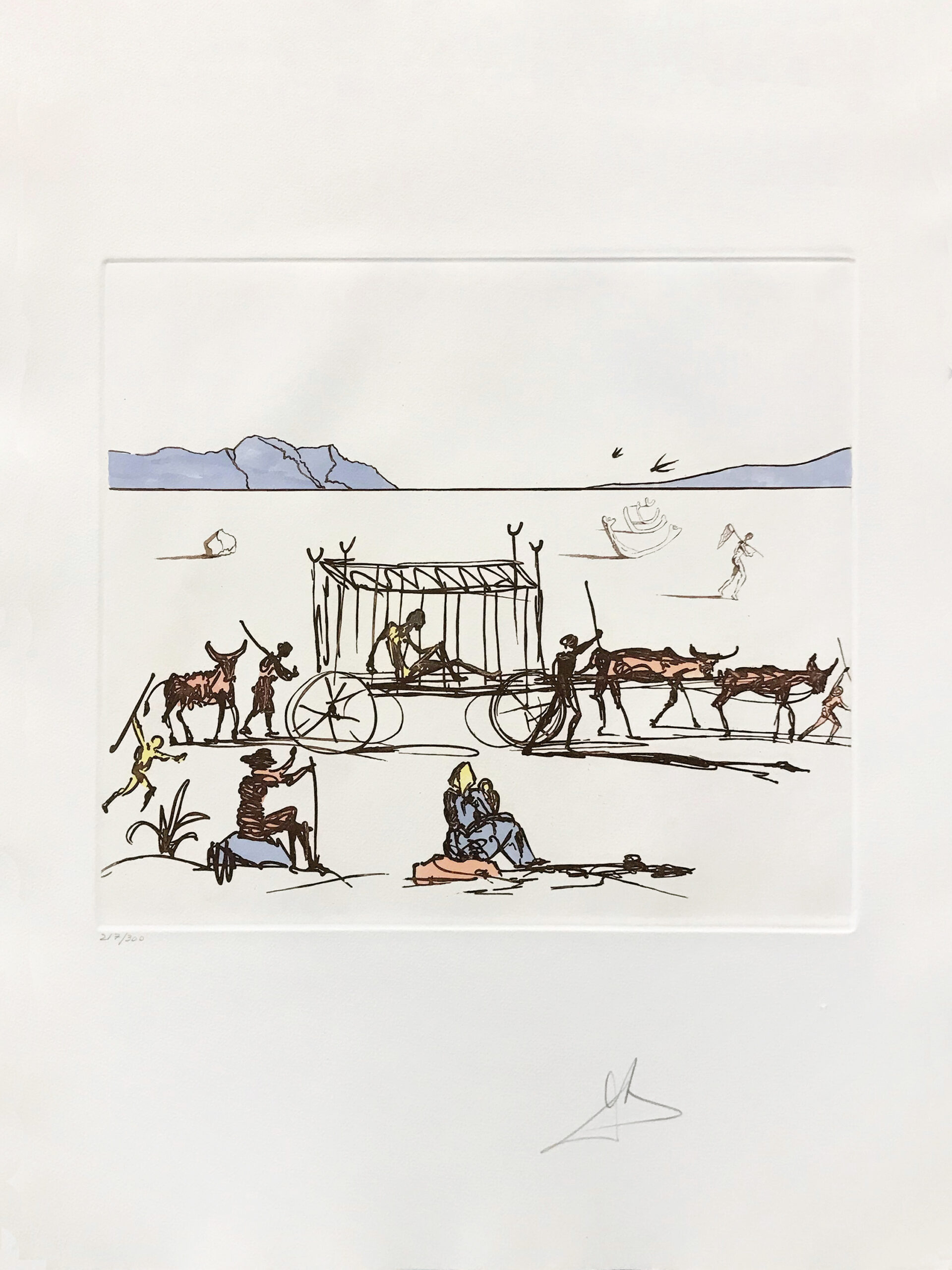 Judgement (hand signed aquatint etching on Arches) by Salvador Dalí