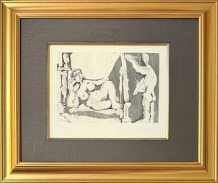 Peintre et modèle, avec une sculpture I by Pablo Picasso at Epicentrum Art Gallery