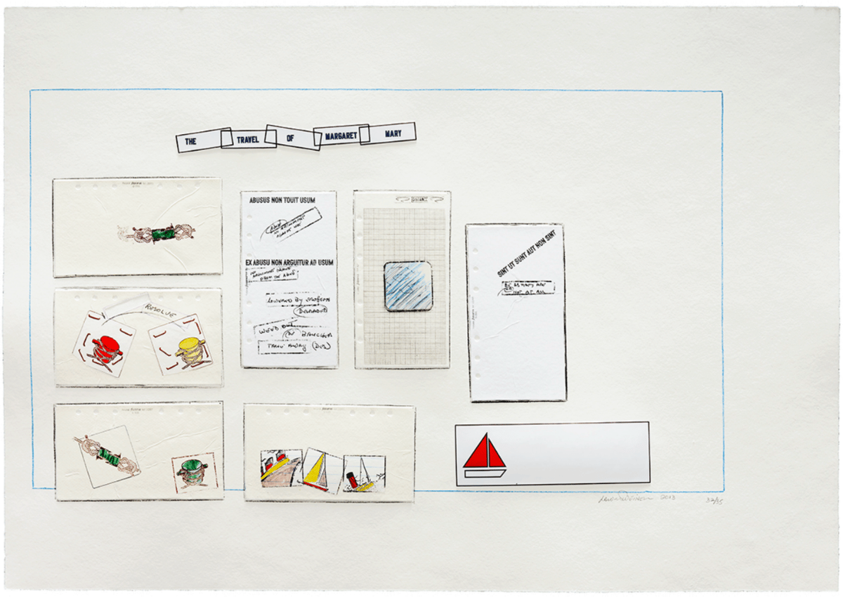 The Travel of Margaret Mary by Lawrence Weiner