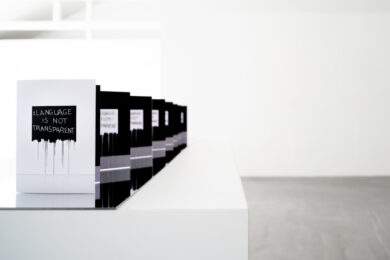 Language Is Not Transparent (Babble) by Mel Bochner at Noire Editions